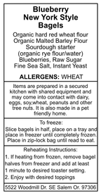 1/2 dozen Blueberry Bagels