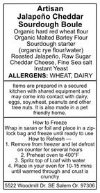 Loaf - Jalapeno Cheddar Sourdough