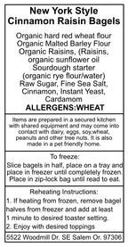 1/2 dozen Cinnamon Raisin Bagels